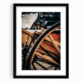 Rustic Wagon Wheel Close-Up Farmhouse Wall Art – Country Style Decor