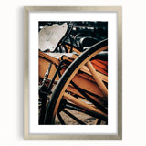 Rustic Wagon Wheel Close-Up Farmhouse Wall Art – Country Style Decor