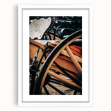 Rustic Wagon Wheel Close-Up Farmhouse Wall Art – Country Style Decor