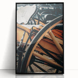 Rustic Wagon Wheel Close-Up Farmhouse Wall Art – Country Style Decor