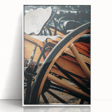 Rustic Wagon Wheel Close-Up Farmhouse Wall Art – Country Style Decor