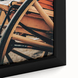 Rustic Wagon Wheel Close-Up Farmhouse Wall Art – Country Style Decor