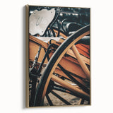 Rustic Wagon Wheel Close-Up Farmhouse Wall Art – Country Style Decor