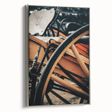 Rustic Wagon Wheel Close-Up Farmhouse Wall Art – Country Style Decor