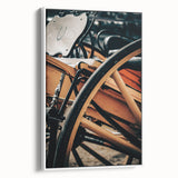 Rustic Wagon Wheel Close-Up Farmhouse Wall Art – Country Style Decor