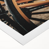 Rustic Wagon Wheel Close-Up Farmhouse Wall Art – Country Style Decor