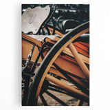 Rustic Wagon Wheel Close-Up Farmhouse Wall Art – Country Style Decor