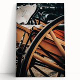 Rustic Wagon Wheel Close-Up Farmhouse Wall Art – Country Style Decor