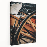 Rustic Wagon Wheel Close-Up Farmhouse Wall Art – Country Style Decor