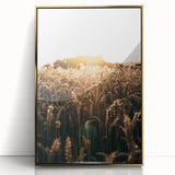 Golden Wheat Field at Sunrise | Farmhouse Rustic Wall Art