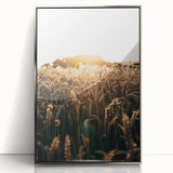 Golden Wheat Field at Sunrise | Farmhouse Rustic Wall Art