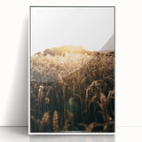 Golden Wheat Field at Sunrise | Farmhouse Rustic Wall Art