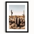 Rustic Farmhouse Wall Art - Desert Cacti Landscape | Country Style Decor