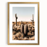 Rustic Farmhouse Wall Art - Desert Cacti Landscape | Country Style Decor