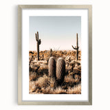 Rustic Farmhouse Wall Art - Desert Cacti Landscape | Country Style Decor