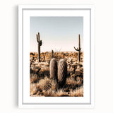 Rustic Farmhouse Wall Art - Desert Cacti Landscape | Country Style Decor