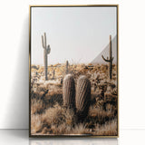 Rustic Farmhouse Wall Art - Desert Cacti Landscape | Country Style Decor