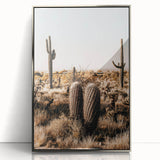 Rustic Farmhouse Wall Art - Desert Cacti Landscape | Country Style Decor