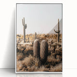Rustic Farmhouse Wall Art - Desert Cacti Landscape | Country Style Decor