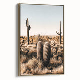 Rustic Farmhouse Wall Art - Desert Cacti Landscape | Country Style Decor