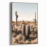 Rustic Farmhouse Wall Art - Desert Cacti Landscape | Country Style Decor