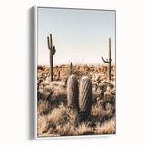 Rustic Farmhouse Wall Art - Desert Cacti Landscape | Country Style Decor