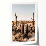 Rustic Farmhouse Wall Art - Desert Cacti Landscape | Country Style Decor