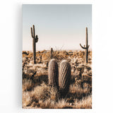 Rustic Farmhouse Wall Art - Desert Cacti Landscape | Country Style Decor