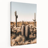 Rustic Farmhouse Wall Art - Desert Cacti Landscape | Country Style Decor