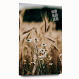 Rustic Farmhouse Decor of Wheat and Daisies – Country Style Wall Art