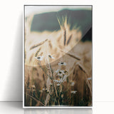 Rustic Farmhouse Decor of Wheat and Daisies – Country Style Wall Art
