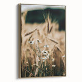 Rustic Farmhouse Decor of Wheat and Daisies – Country Style Wall Art