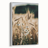 Rustic Farmhouse Decor of Wheat and Daisies – Country Style Wall Art