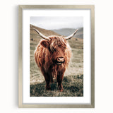 Farmhouse Wall Art of Highland Cow – Rustic Country Style Decor