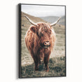 Farmhouse Wall Art of Highland Cow – Rustic Country Style Decor