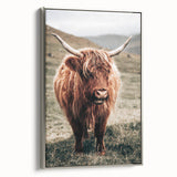 Farmhouse Wall Art of Highland Cow – Rustic Country Style Decor