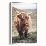 Farmhouse Wall Art of Highland Cow – Rustic Country Style Decor