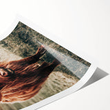 Farmhouse Wall Art of Highland Cow – Rustic Country Style Decor