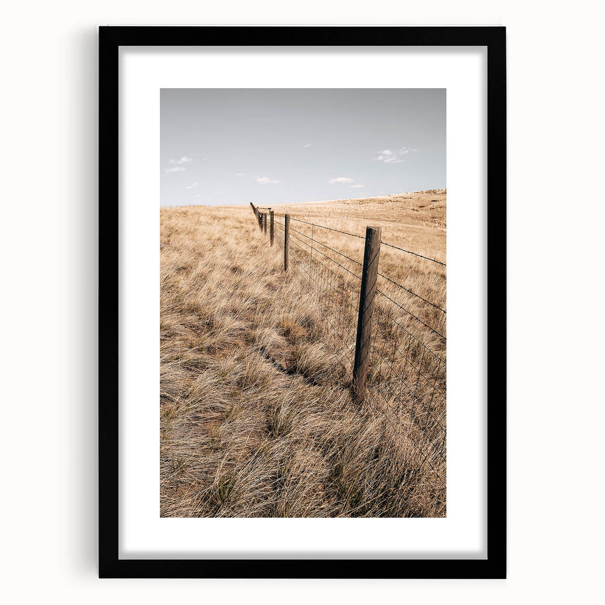 Farmhouse Wall Art of Fenced Field – Rustic Country Living Decor