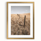 Farmhouse Wall Art of Fenced Field – Rustic Country Living Decor
