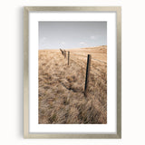 Farmhouse Wall Art of Fenced Field – Rustic Country Living Decor