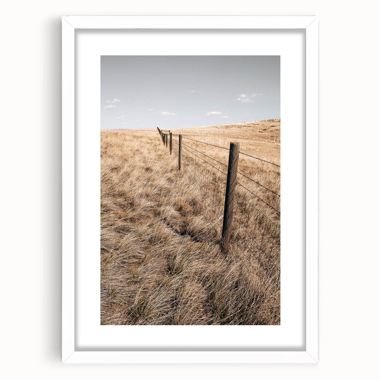Farmhouse Wall Art of Fenced Field – Rustic Country Living Decor