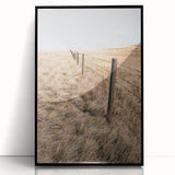 Farmhouse Wall Art of Fenced Field – Rustic Country Living Decor