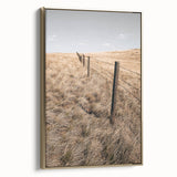 Farmhouse Wall Art of Fenced Field – Rustic Country Living Decor