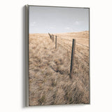 Farmhouse Wall Art of Fenced Field – Rustic Country Living Decor