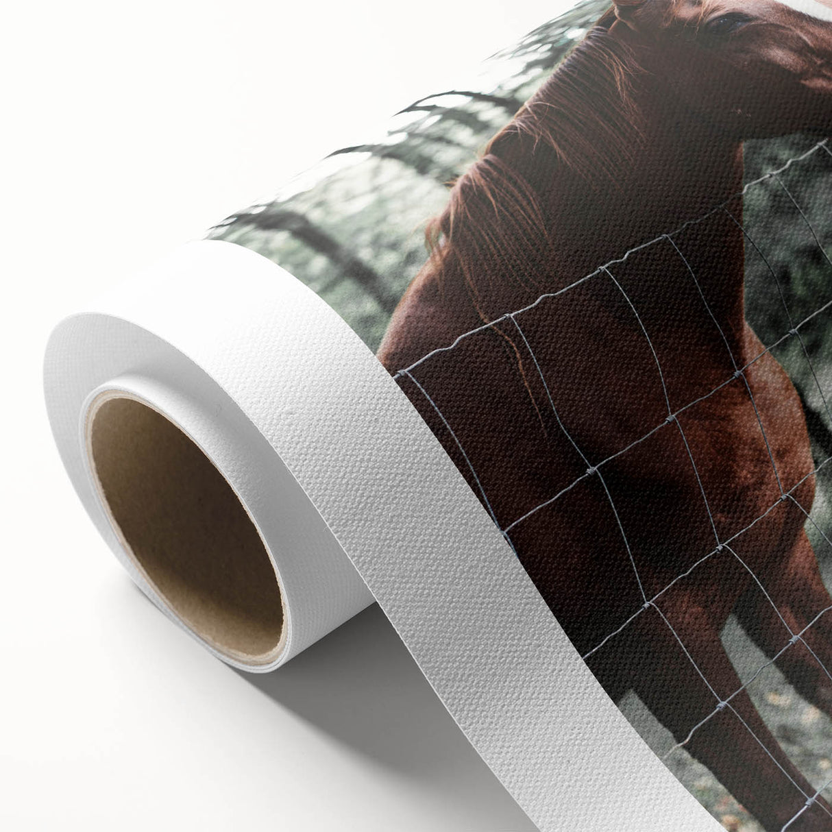 Farmhouse Wall Art Horse by Fence Print | Rustic Country Animal Decor