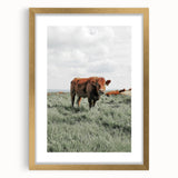 Rustic Farmhouse Wall Art of Grazing Cow – Country Style Farm Decor