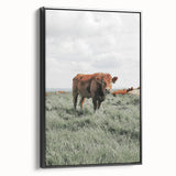 Rustic Farmhouse Wall Art of Grazing Cow – Country Style Farm Decor