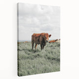 Rustic Farmhouse Wall Art of Grazing Cow – Country Style Farm Decor
