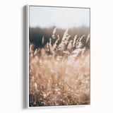 Sunlit Grass Field Farmhouse Wall Art – Rustic Country Style Decor